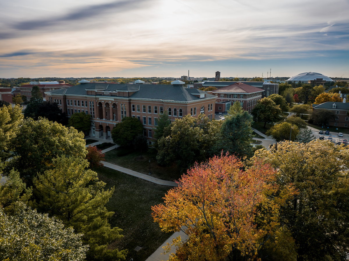 UNI campus during fall