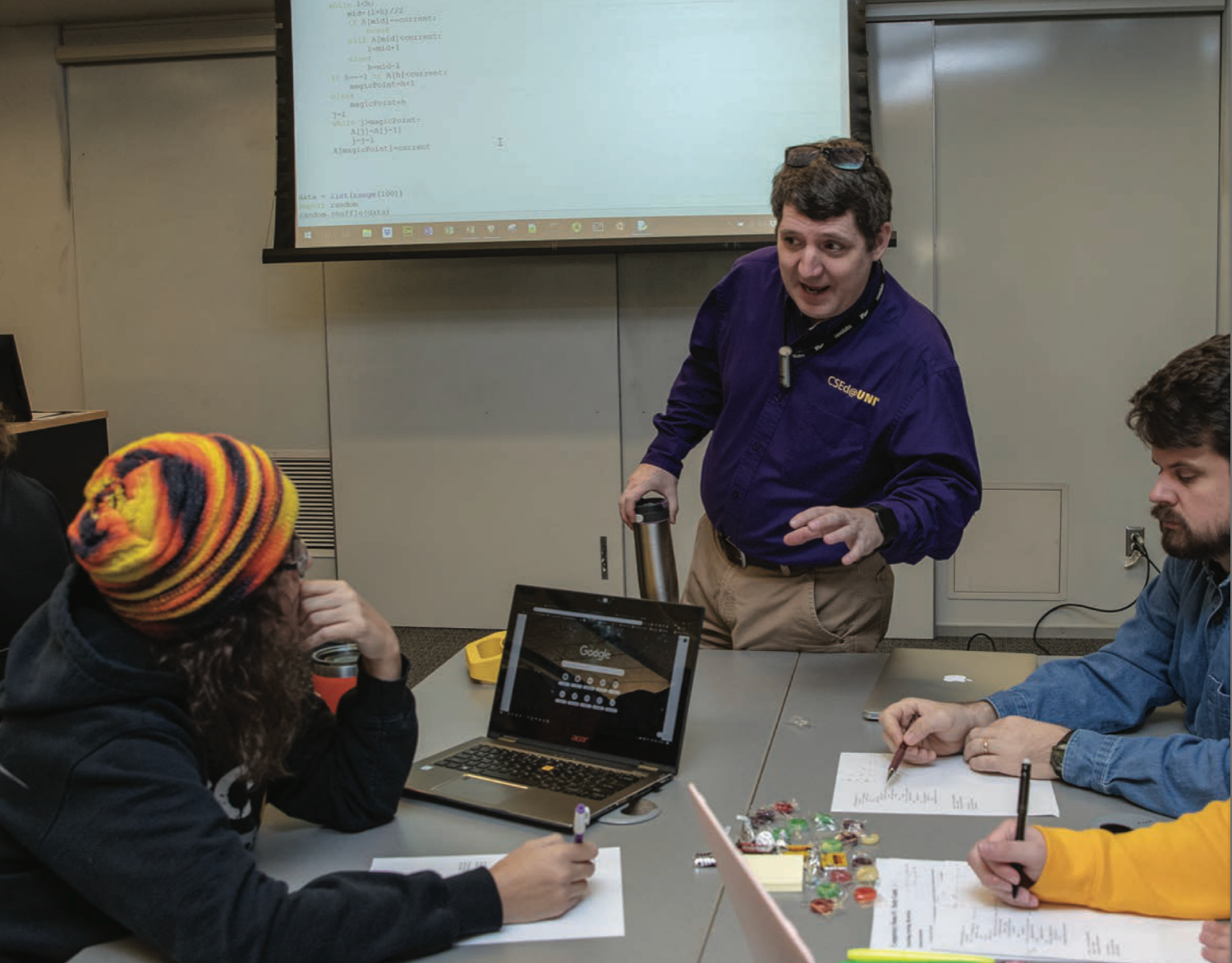 Ben Schafer teaching teachers about computer science